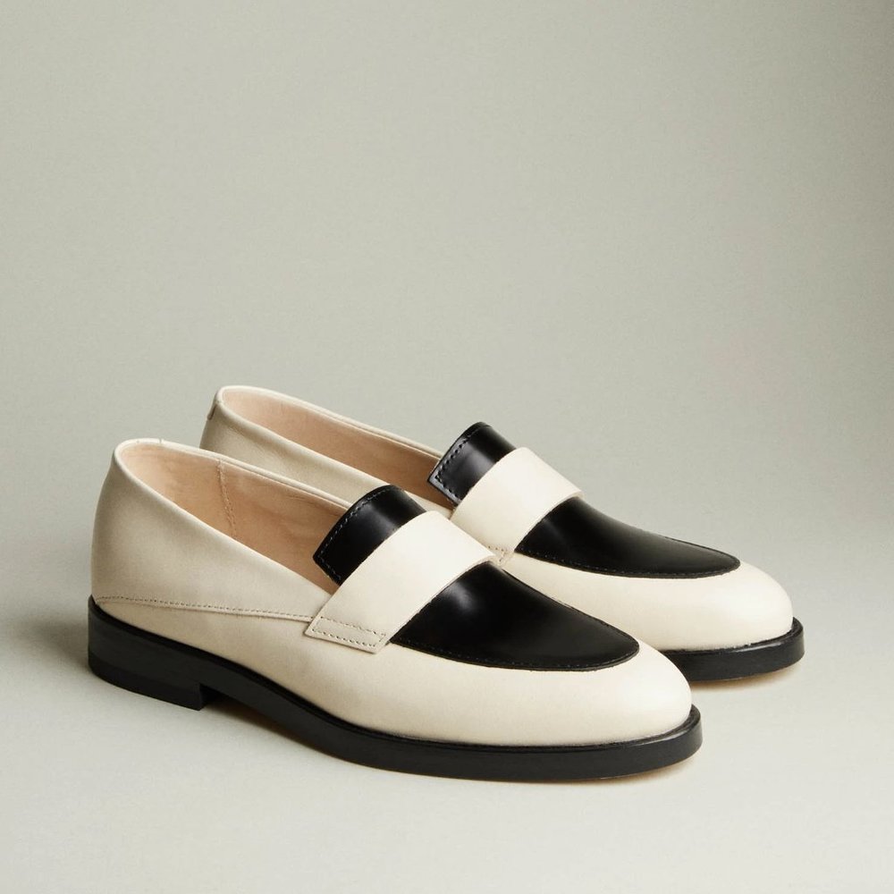 NEW - WANT Les Essentiels Tereza Slip-on Loafer white/black sz 10 SOLD OUT